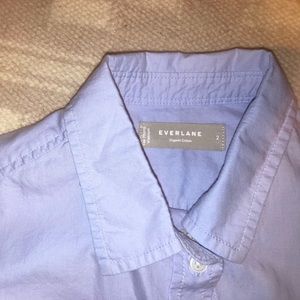 Everlane The Silky Cotton Relaxed Shirt - Size 2 - Blue